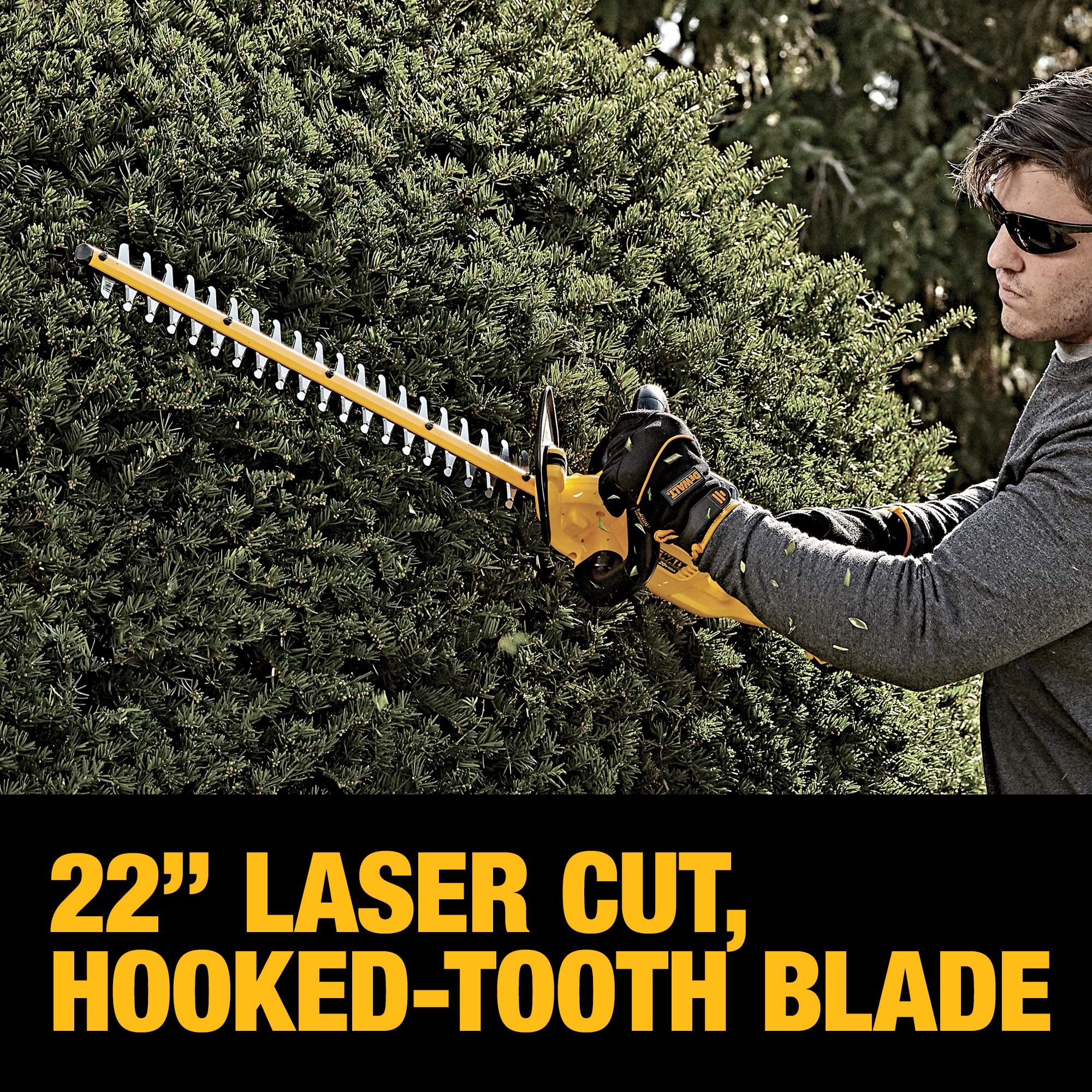 DEWALT 20V MAX Cordless Hedge Trimmer 5.0 Ah 22 Inch DCHT820P1 JOE s Factory Outlet