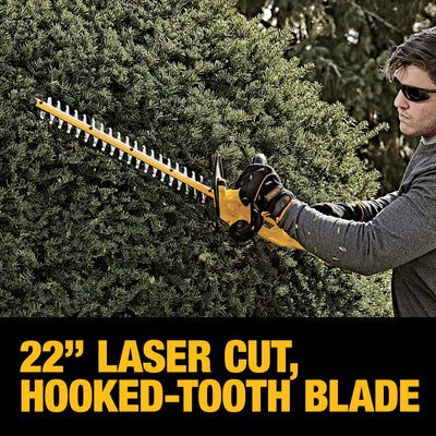 DEWALT 20V MAX* Cordless Hedge Trimmer, 5.0 Ah, 22-Inch (DCHT820P1)