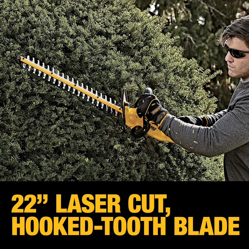 Hyper Tough 20V Max 22-inch Cordless Hedge Trimmer,Dual-action Blade