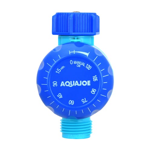 Restored Aqua Joe AJ-WTX2 Set of 2 Manual Water Timers | Dual-Zone Coverage | 2 Hours Max Timer | Built-In Timer Bypass Function (Refurbished)
