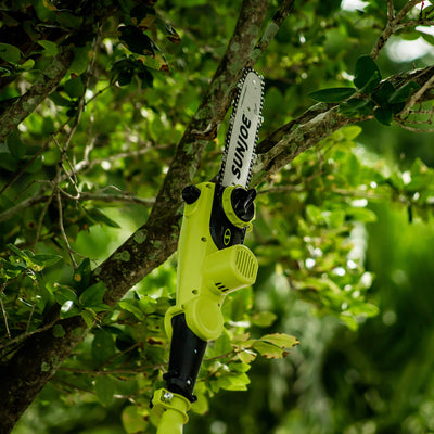Sun Joe 24V-PS10-LTE 24-Volt iON+ 10-inch Cordless Telescoping Pole Chainsaw, Kit (w/ 2.0-Ah Battery and Charger), Green