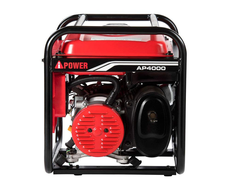 Restored Scratch and Dent A-iPower AP4000 4,000-Watt Gasoline Powered Manual Start Generator, 4000 Watt, red (Refurbished)