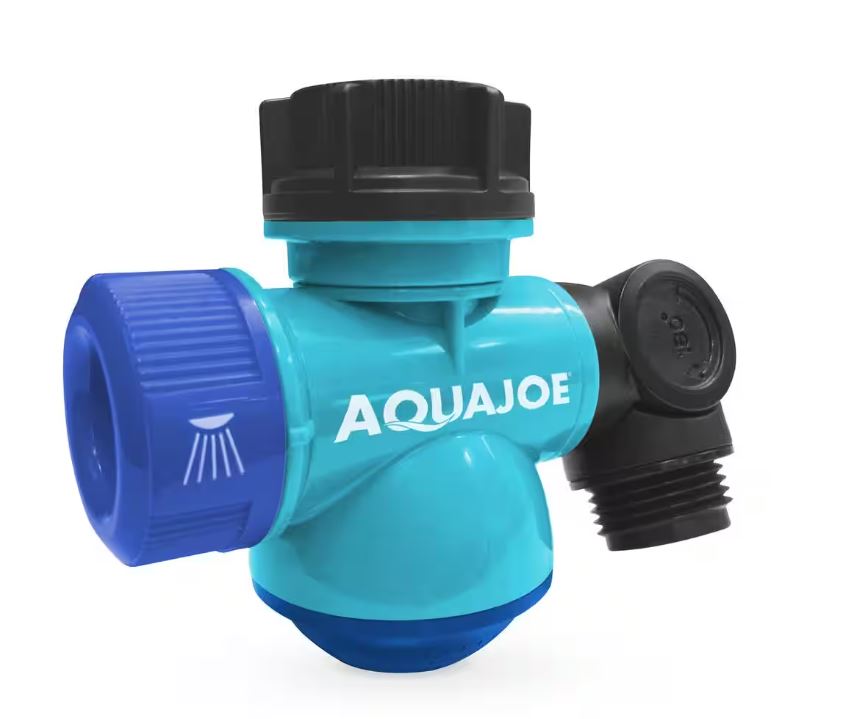 Restored Aqua Joe Multi-Function Outdoor Faucet and Garden Hose Tap Connector - 15-Piece Display (Refurbished)