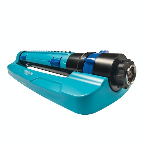 Restored Scratch and Dent Aqua Joe SJI-TLS18 Turbo Oscillating Lawn Sprinkler | 3-Way Oscillation | Range/Width/Flow Control | 4500 sq ft Max Coverage (Refurbished)