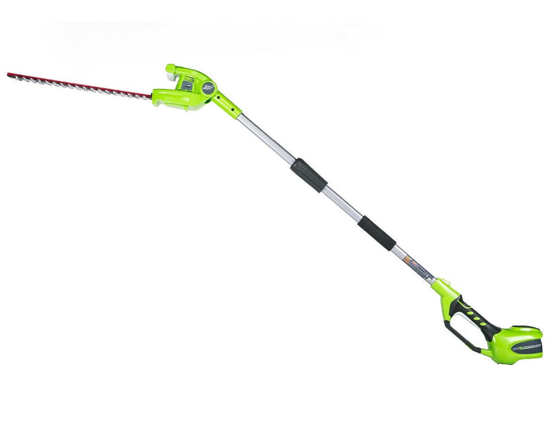 Restored Scratch and Dent Greenworks 40V 20" Cordless Battery Pole Hedge Trimmer w/ 2.0 Ah Battery & Charger (Refurbished)
