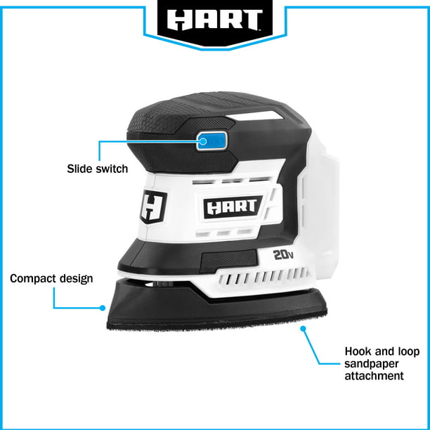 Restored Scratch and Dent HART 20-Volt Cordless Detail Sander (Battery Not Included) (Refurbished)