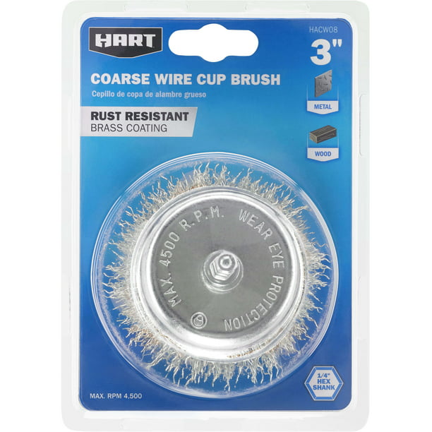 Restored HART 3-inch Coarse Wire Cup Brush (Refurbished)