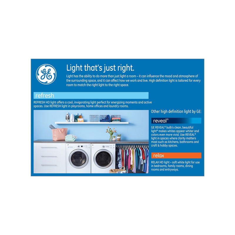 GE Lighting 45272 Refresh HD LED (90-Watt Replacement), 1200-Lumen PAR38 Bulb, Daylight, 2-Pack, Title 20 Compliant
