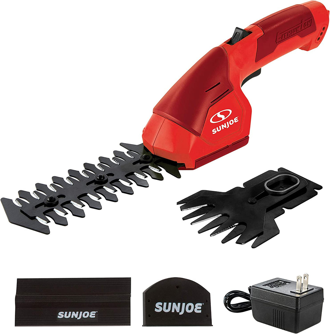 Restored Sun Joe HJ604C 7.2-Volt 2-in-1 1250-RPM Cordless Grass Shear / Shrubber Handheld Trimmer, Rechargeable On-board Lithium-Ion Battery and Charger Included (Refurbished)