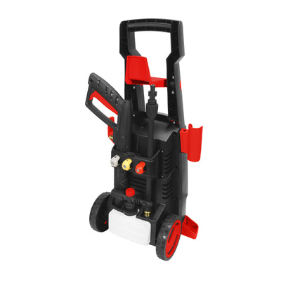 Restored Sun Joe SPX2596-RED Electric Pressure Washer | W/ 34oz Foamer, Splashguard, & 3 Spray nozzles | 2100 PSI MAX* | 1.8 GPM MAX* (Red) Refurbished