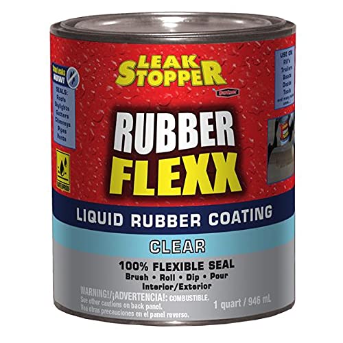 Leak Stopper ? 1 Quart White Rubber Flexx Coating Waterproof Roof Sealant For Sealing Up Cracks Fast