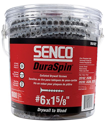 Senco DuraSpin No. 6 x 1-5/8 in. L Phillips Drywall Screws 1000 lb. 1000 pk