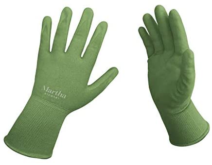 Martha Stewart MTS-GLVNP1-L | Reusable All-Purpose Nitrile Coated Gloves | Non-Slip | Washable | Large