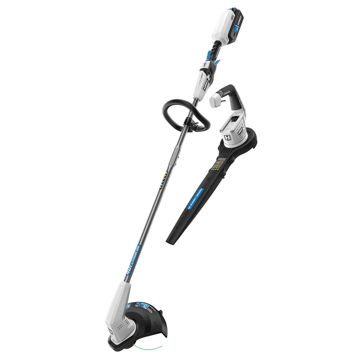 Restored HART 40-Volt Cordless 12-inch String Trimmer and Blower Combo (Refurbished)