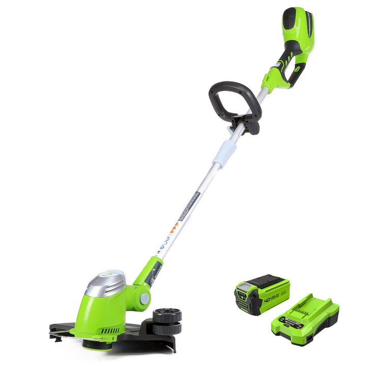 Restored Scratch and Dent Greenworks 40V 13" Cordless String Trimmer / Edger, 2.0Ah Battery and Charger Included (Refurbished)