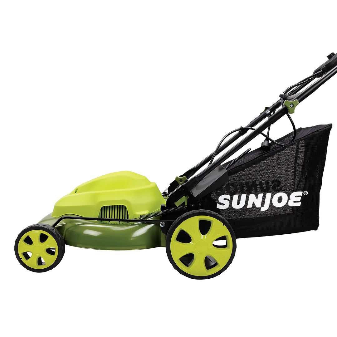 Restored Sun Joe MJ408E Electric Lawn Mower | 20-inch | 12-Amp | 7-Position | 14.5-Gal Collection Bag (Refurbished)