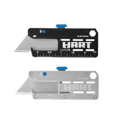 Restored Scratch and Dent HART 4-in-1 Pocket Tool Utility Knife 2-Pack (Refurbished)