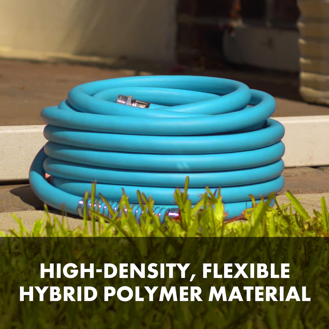 Restored Aqua Joe AJPGH50-DWS 5/8 in 50 Ft. Hybrid Polymer Flex Kink Free Hose (Refurbished)