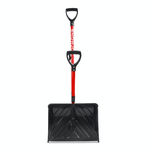 Snow Joe SJ-SHLV20 Shovelution Back Saving Snow Shovel | Poly Blade | 20-in | RED  [Open Box]