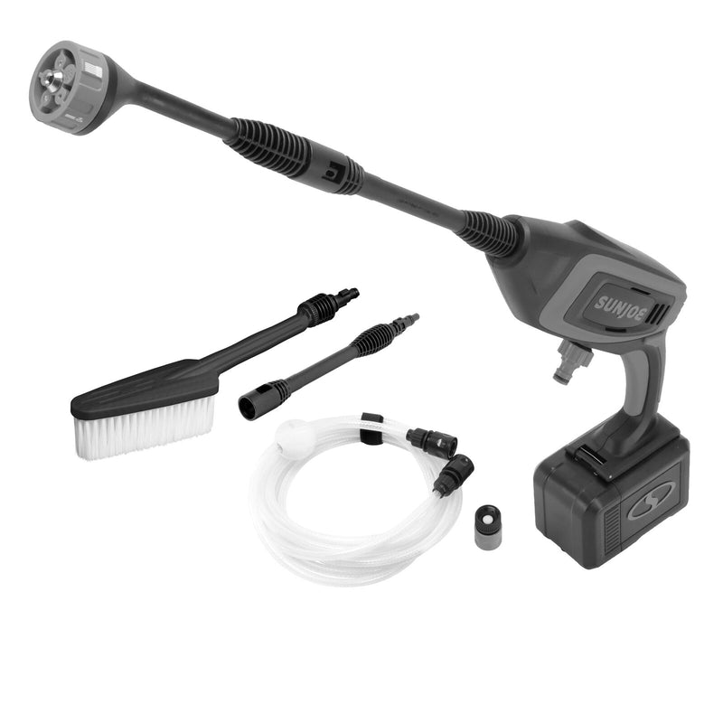 Sun Joe 24-Volt iON+ Power Cleaner | 2.0-Ah Battery and Charger | 350 PSI Max | Gray [REMANUFACTURED]