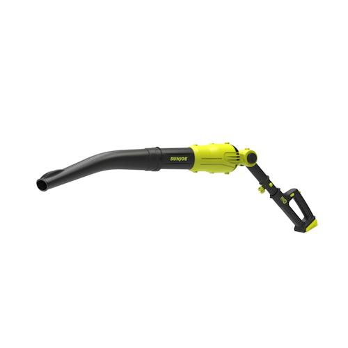 Restored Sun Joe 24V-TBP-LTE | 2-in-1 Handheld + Pole Leaf Blower Kit | W/ 2.0-Ah Battery + Charger | Includes 3 Nozzle Connections (Refurbished)