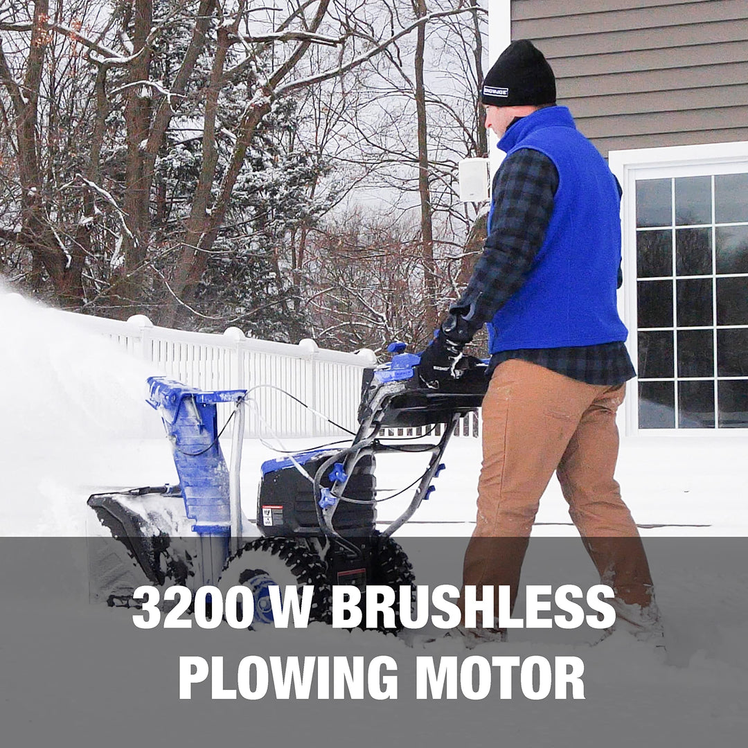 Restored Snow Joe 24V-X4-SB24 Snow Blower Kit | Cordless Brushless Dual Stage Self-Propelled 24 in. Snow Blower + 4 x 24V 12Ah Batteries + 2 x Dual Port Chargers (Refurbished)