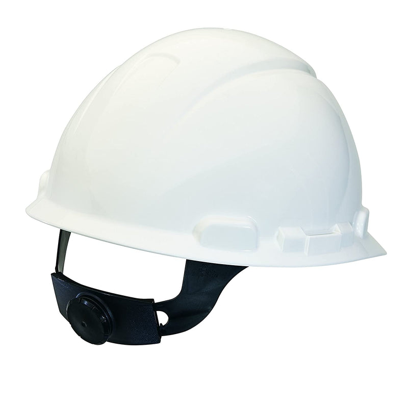 3M White Full-Brim Non-Vented Hard Hat with Ratchet Adjustment