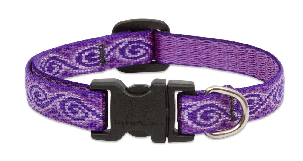 Lupine 1/2 Inch Jelly Roll Adjustable Dog Collar for Small Dogs