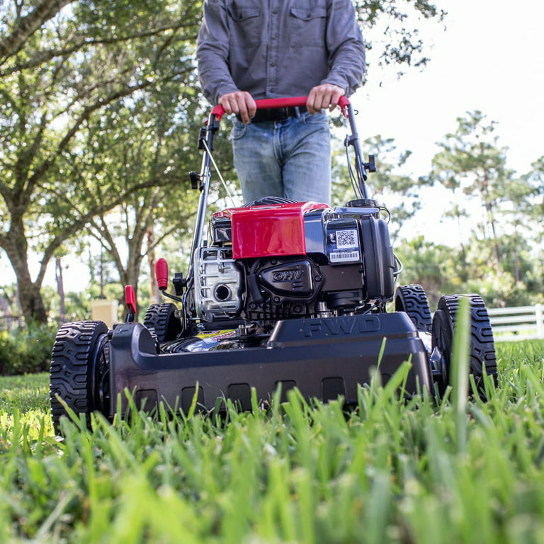 Restored Black Max 22-inch 150cc Self Propelled Gas Mower with High Rear Wheels (Assembled Height 37.2" Weight 64.4 Pounds) (Refurbished)