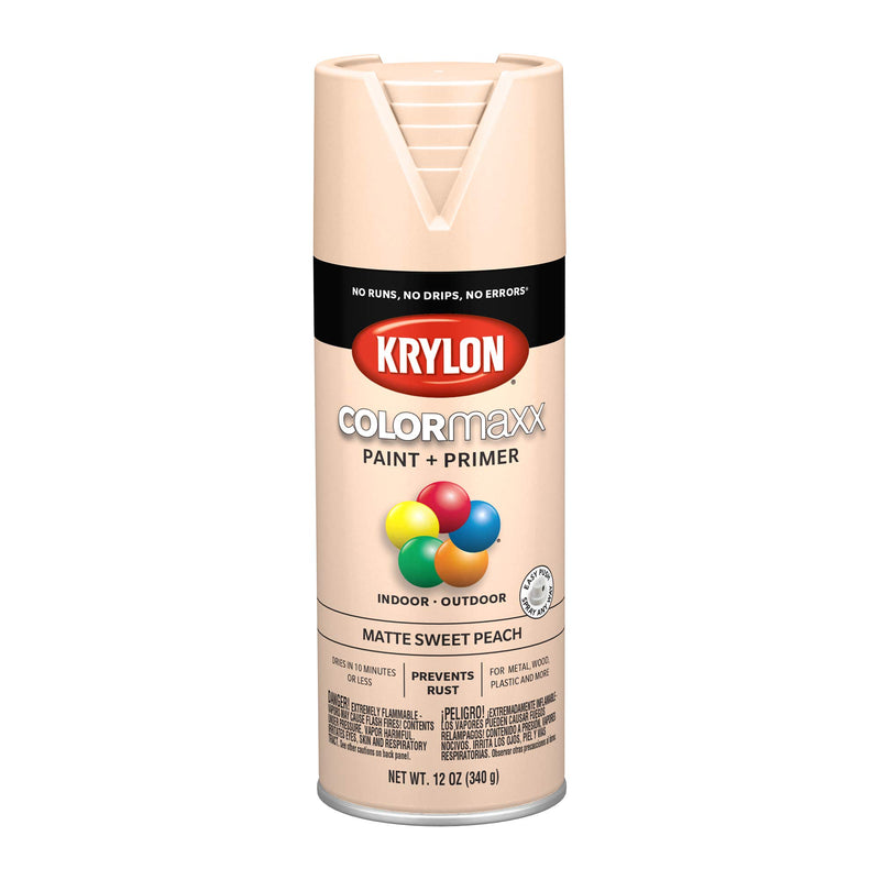 Krylon K05603007 COLORmaxx Spray Paint, Aerosol, Sweet Peach