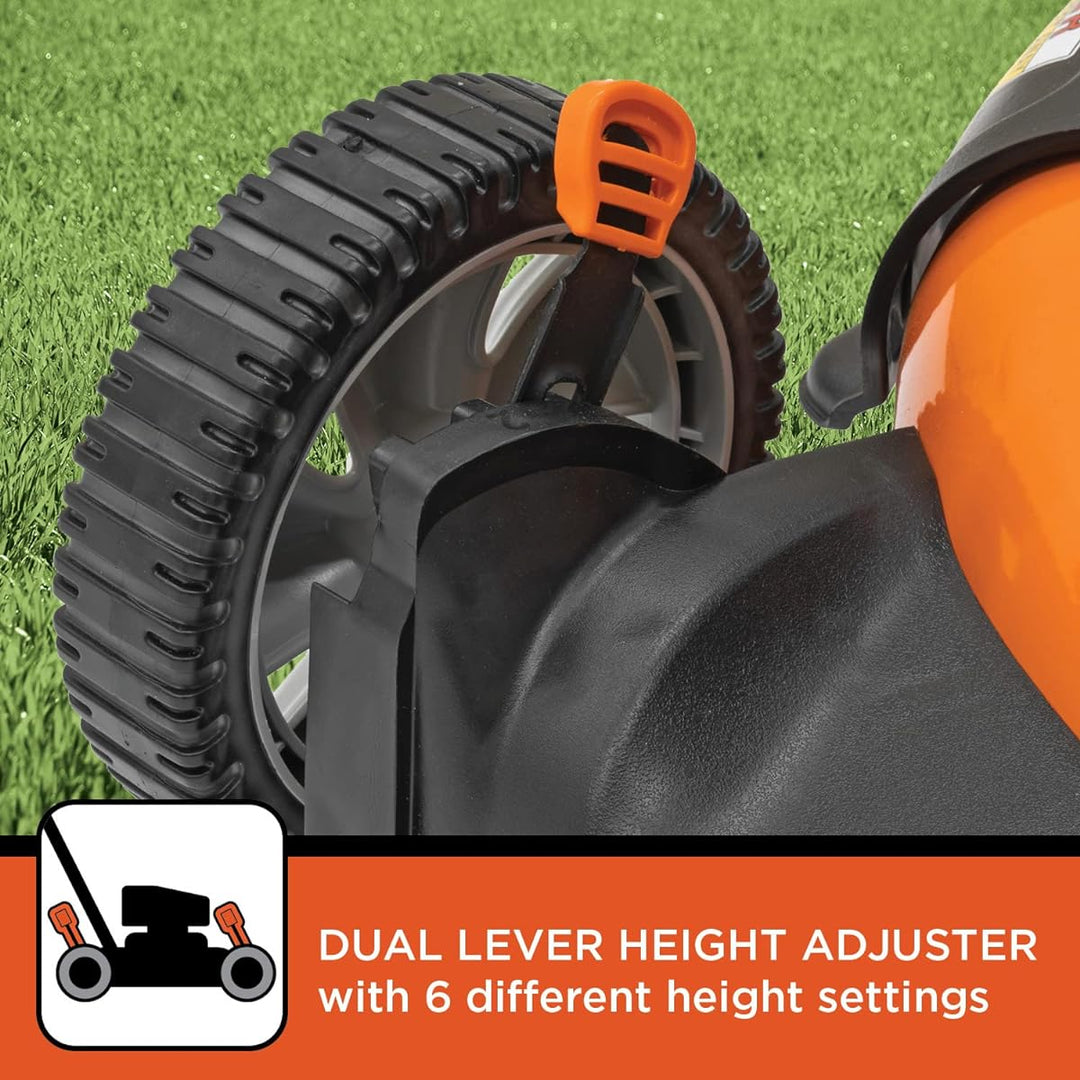 Restored Scratch and Dent BLACK+DECKER 21-Inch 3-in-1 Gas Powered Push Lawn Mower with 140cc Briggs & Stratton Engine, Black and Orange (Refurbished)